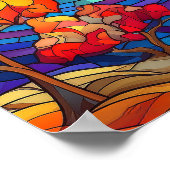 Glaseffekt, modernes Digital Art Poster, Wall Art Poster (Ecke)