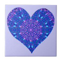 Glaseffekt Mosaik Lila/blau (Herz)