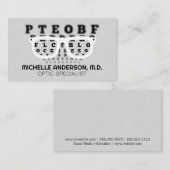 Gläser | Augenuntersuchung Visitenkarte (Vorne/Hinten)