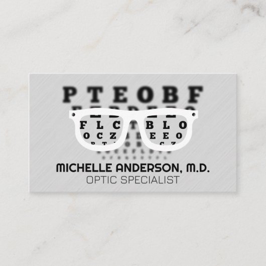 Gläser | Augenuntersuchung Visitenkarte (Vorderseite)