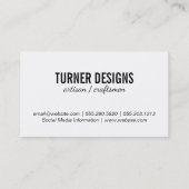 Gläser (Creme) Visitenkarte (Rückseite)