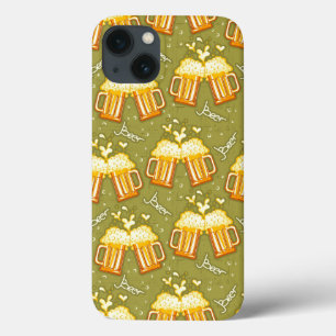 Gläser des Bier-Musters iPhone 13 Hülle