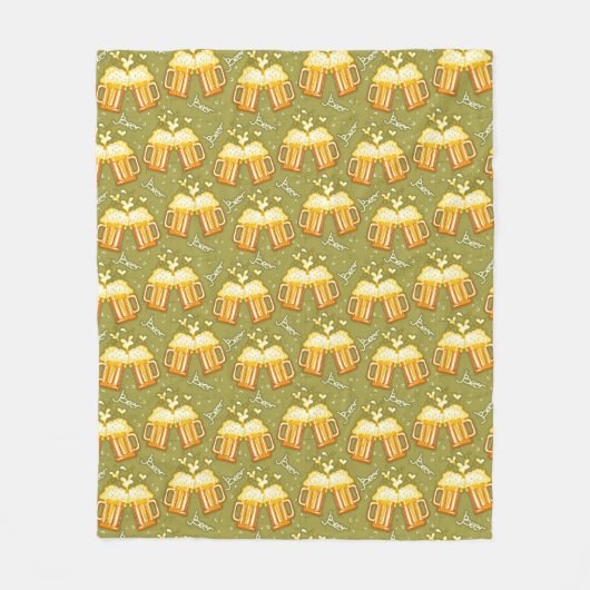 Gläser des Bier-Musters Fleecedecke (Vorderseite)