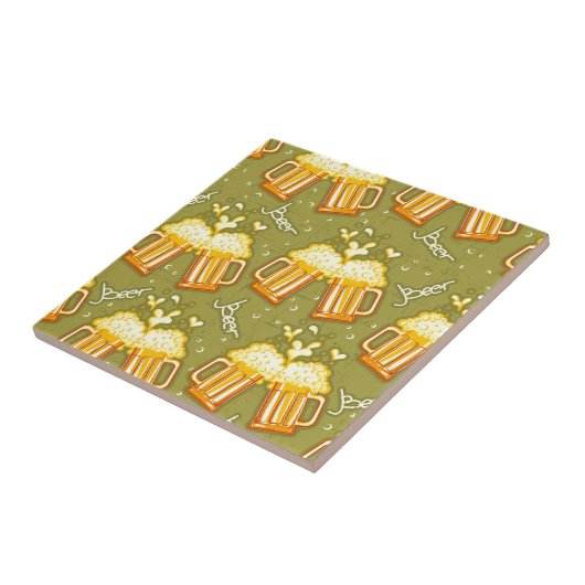 Gläser des Bier-Musters Fliese (Seite)