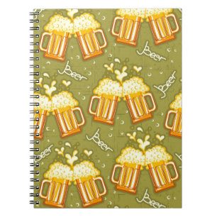 Gläser des Bier-Musters Notizblock