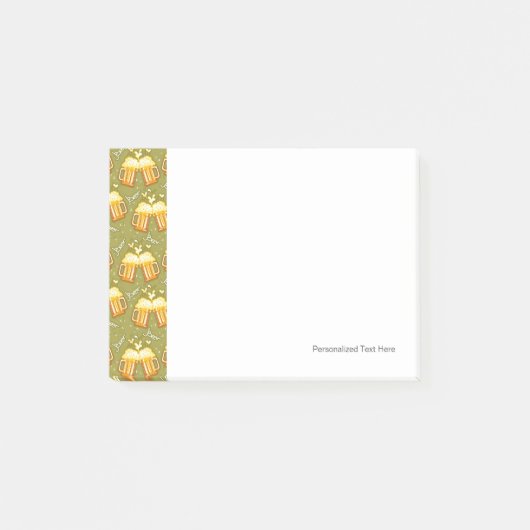 Gläser des Bier-Musters Post-it Klebezettel (Vorderseite)