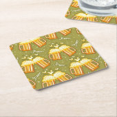 Gläser des Bier-Musters Rechteckiger Pappuntersetzer (angewinkelt)