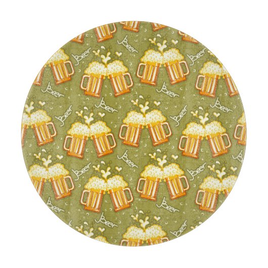 Gläser des Bier-Musters Schneidebrett (Vorderseite)