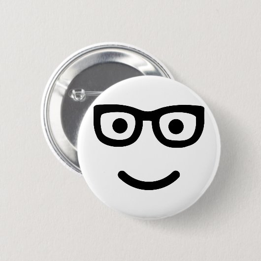 Gläser Geek-Nerd Button (Vorne & Hinten)