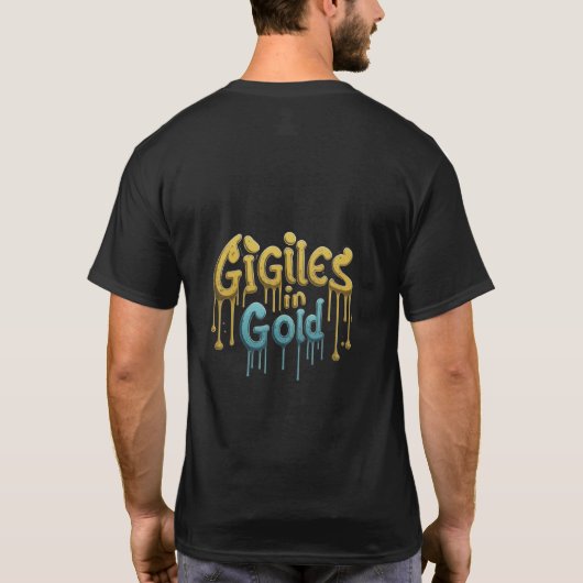 Gläser in Gold T-Shirt (Rückseite)