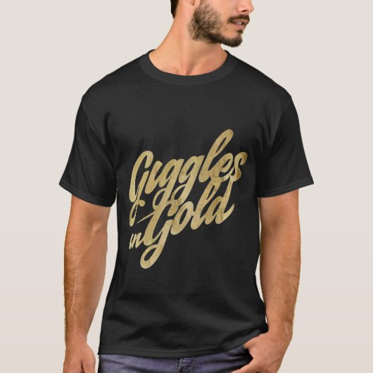 Gläser in Gold T-Shirt (Vorderseite)