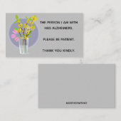 Gläser mit Blume bearbeiten Bitte Patientenkarte b Visitenkarte (Vorne/Hinten)