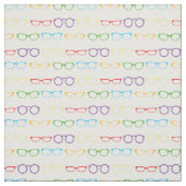 Gläser Niedlicher Optiker Regenbogen Weiß Stoff (Muster)