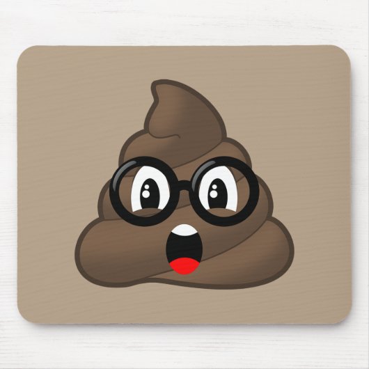 Gläser oh kacken Emoji Mousepad (Vorne)