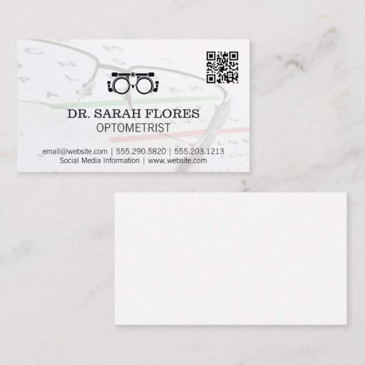 Gläser | QR-Code Visitenkarte (Vorne/Hinten)