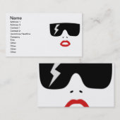 Gläser und Lippen Visitenkarte (Vorne/Hinten)