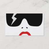 Gläser und Lippen Visitenkarte (Rückseite)