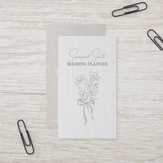 Gläserne florale Visitenkarte (Vorderseite/Rückseite Beispiel)