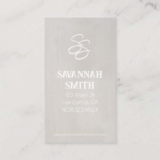 Gläserne florale Visitenkarte (Rückseite)