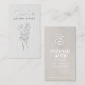 Gläserne florale Visitenkarte (Vorne/Hinten)