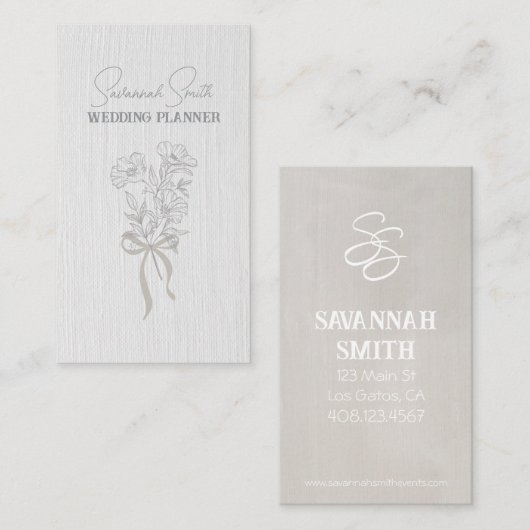 Gläserne florale Visitenkarte (Vorne/Hinten)