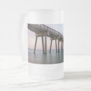 Gläserne Gewässer Panama City Beach Pier Frosted T Mattglas Bierglas