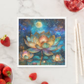 Gläserne Lotus-Blüten im Mondschein Serviette (Beispiel)