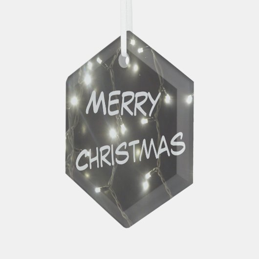 Gläserne Silberleuchten Weihnachtsschmuck (Vorderseite Links)