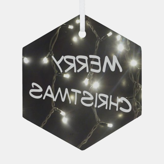 Gläserne Silberleuchten Weihnachtsschmuck (Rückseite)