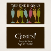 Gläserner Gläserner Champagner - Ticket (Vorne & Hinten)