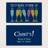 Gläserner Gläserner Champagner - Ticket (Vorne & Hinten)