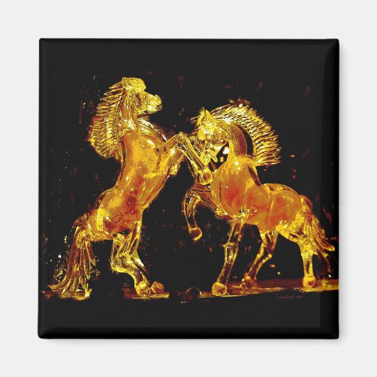 Gläserpferde von Murano Italien Magnet (Vorne)