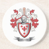GlasFamilienwappen-Wappen Getränkeuntersetzer (Vorne)