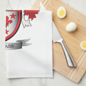 GlasFamilienwappen-Wappen Küchentuch (Viertel Falte)