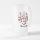 GlasFamilienwappen-Wappen Mattglas Bierglas (VorderseiteRechts)