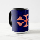Glasfarben Navy blau dekoriert Orange dunkle Ancie Tasse (Vorderseite Links)