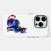 Glasfarbene Katze Case-Mate iPhone Hülle (Rückseite (Horizontal))
