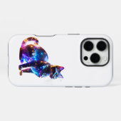 Glasfarbene Katze iPhone Hülle (Rückseite (Horizontal))
