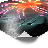 Glasfaser-Blume (breit) Fotodruck (Ecke)