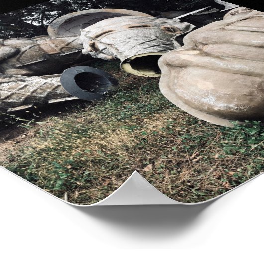 Glasfaser-Friedhofseiskegel Poster (Ecke)