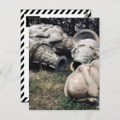 Glasfaser-Friedhofseiskegel Postkarte (Vorne/Hinten)