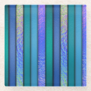 Glasfaser-Look Art Ozeane Blues Glasuntersetzer