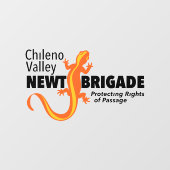 Glasfaserkabel im Chileno Valley Newt Brigade Fensteraufkleber (Blatt)