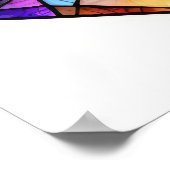 Glasfaserkabel mit Aquarellfarbe, mit Kopfhörern Poster (Ecke)