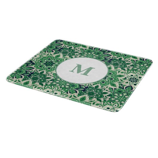 Glasfaserkabel mit grünem Tile Schneidebrett (Ecke)