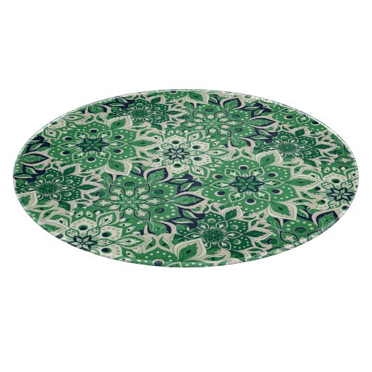 Glasfaserkabel mit grünem Tile Schneidebrett (Ecke)