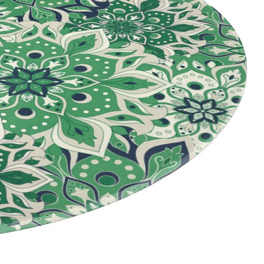 Glasfaserkabel mit grünem Tile Schneidebrett (Ecke)