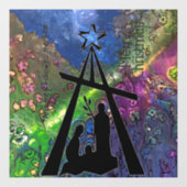 Glasfaserklemmung Fensteraufkleber (Blatt)