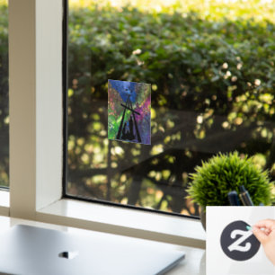 Glasfaserklemmung Fensteraufkleber