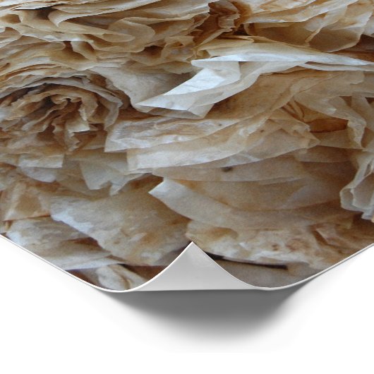 Glasfaserkunst - Papierskulptur Gerecycelt Poster (Ecke)